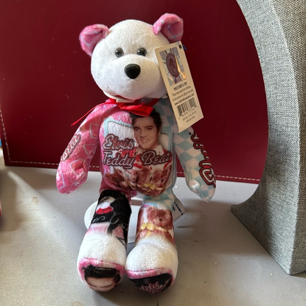 Elvis Teddy Bear  Gallery Treasures Beanie bear  NWT​